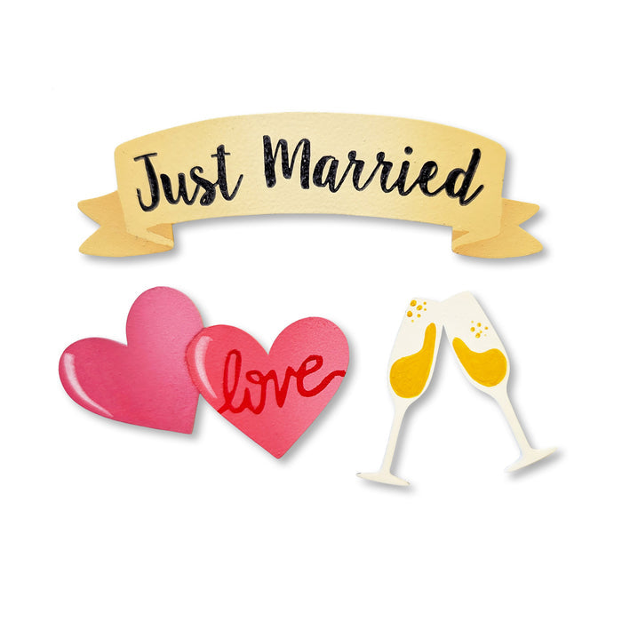 Just Married Banner Magnets S/3