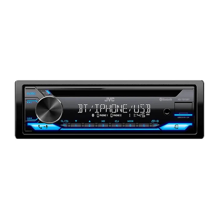 JVC CD Receiver featuring BluetoothÂ® / USB / Amazon Alexa / 13-Band EQ / JVC Remote App Compatibility