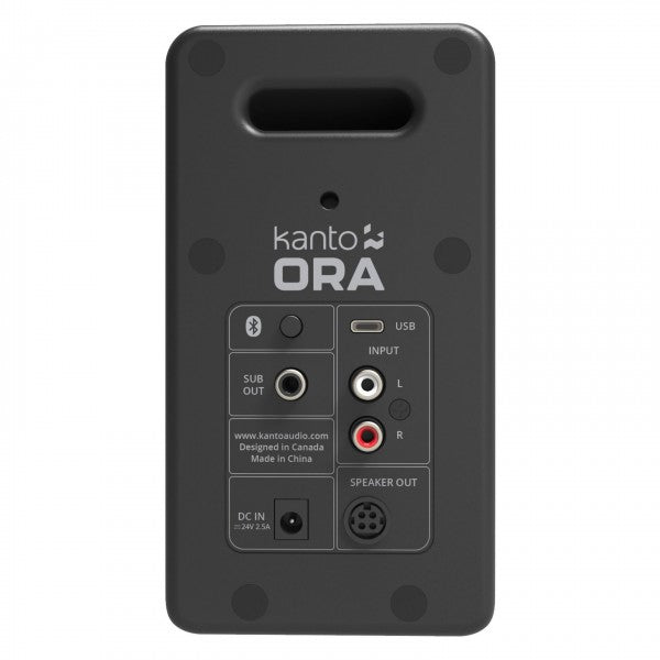 Kanto ORA 100W Powered Reference Desktop Speakers with Bluetooth & SE2 Speaker Stands Package Black Black