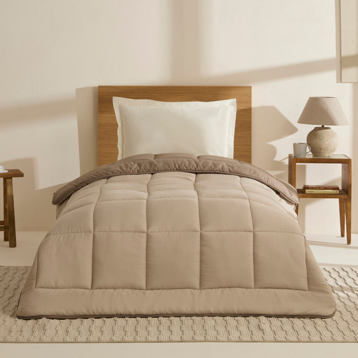 Karaca Double Face Couette Beige-Mocha 135X200