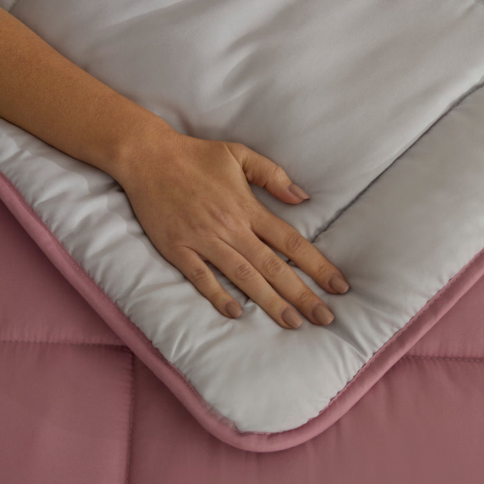 Karaca Double Face Couette Pudra - Gris clair 155X220