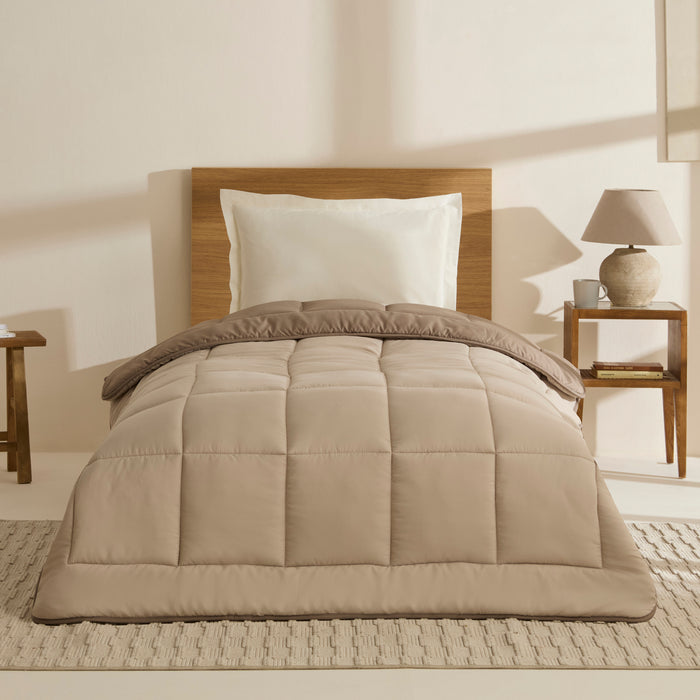 Karaca Double Face Couverture Beige-Mocha 155x220