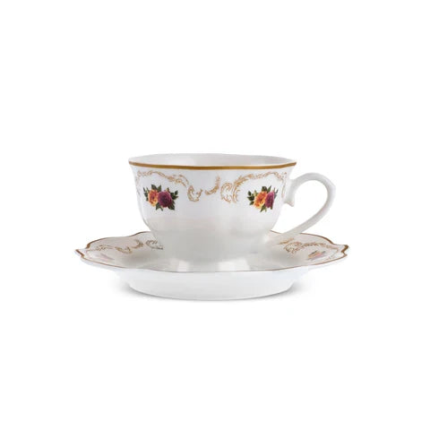 Karaca Forever Bone Antique Gold Ensemble De Petit-Déjeuner 26 Pièces