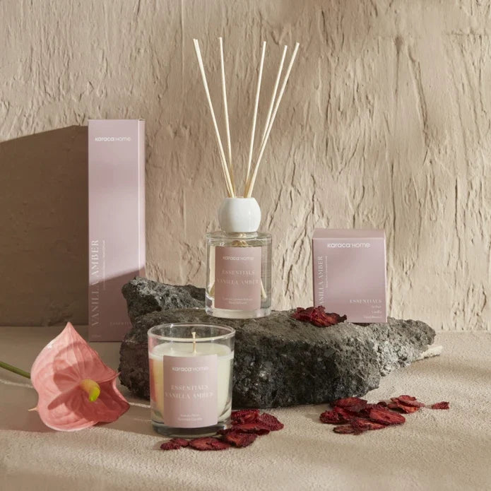 Karaca Home Essentials Parfum d'intérieur Vanille Ambre avec bâtonnets 100 ml