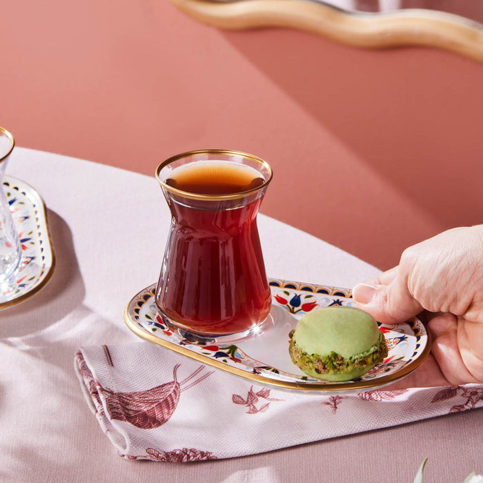 Karaca Tulip Service à thé 12 pièces