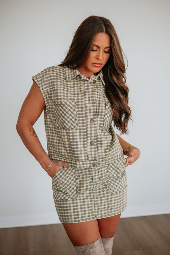Karlyn Checkered Vest