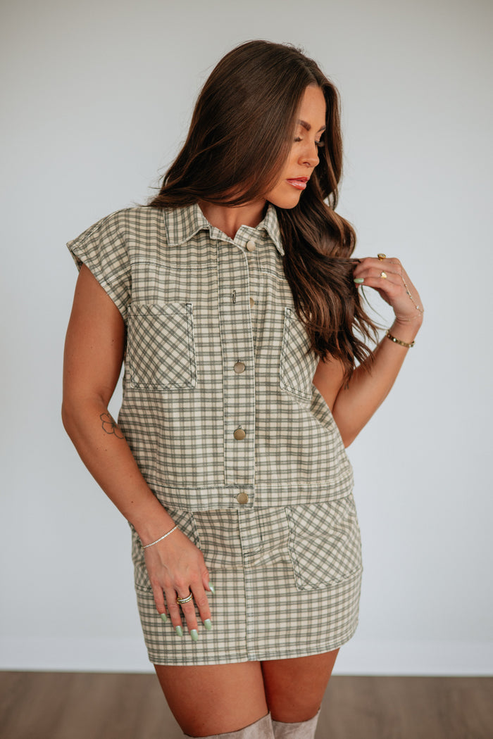 Karlyn Checkered Vest