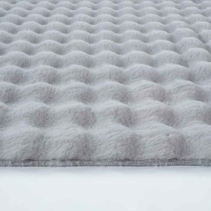 Kaşmir Halı 7/24 Cosy Premium Bubble Gris clair Ovale 80x150 cm