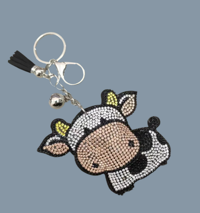 ✨ KeyChain / Bag Charm: Sparkle Cow