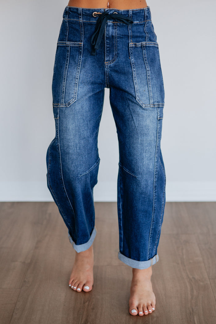Kodi Risen Cargo Jeans - Dark Wash