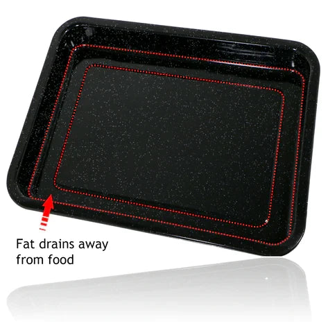 Large Grill Pan, Rack & Dual Detachable Handles Universal | Electrolux | AEG Oven Cookers