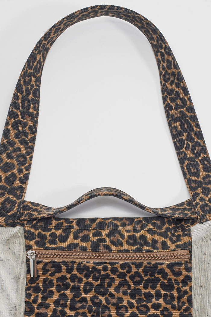 Leopard Print Large Tote Bag