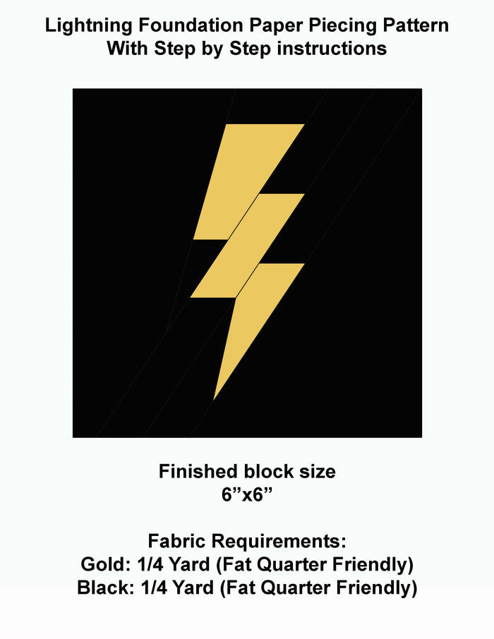 Lightning Foundation Paper Piecing Pattern