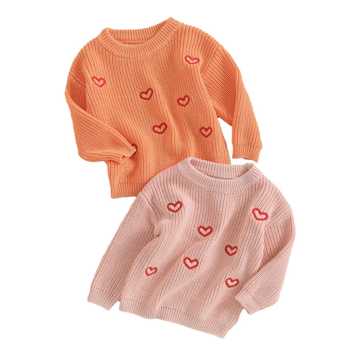 LITTLE HEARTS Knitted Sweater