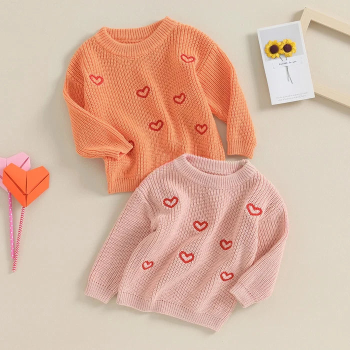 LITTLE HEARTS Knitted Sweater