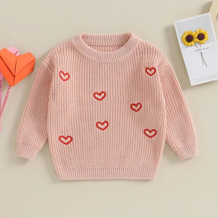LITTLE HEARTS Knitted Sweater