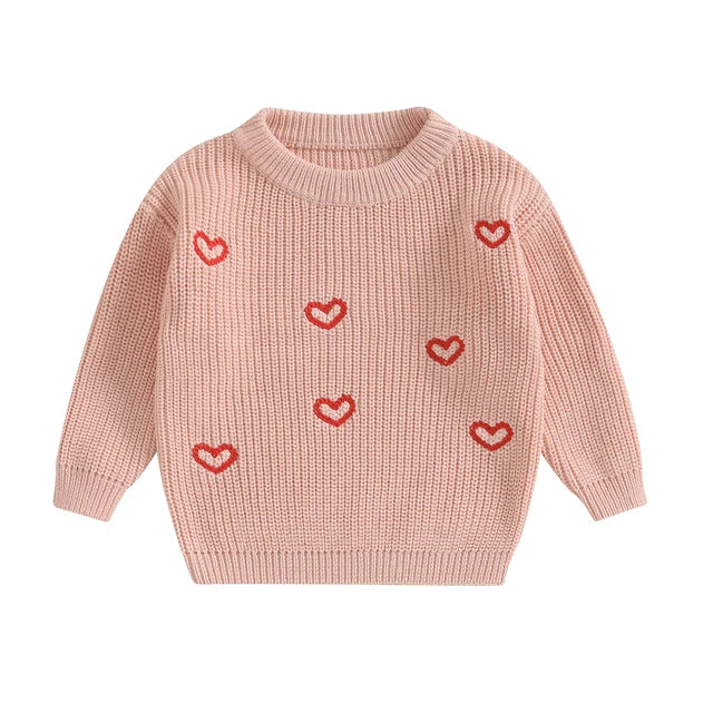 LITTLE HEARTS Knitted Sweater