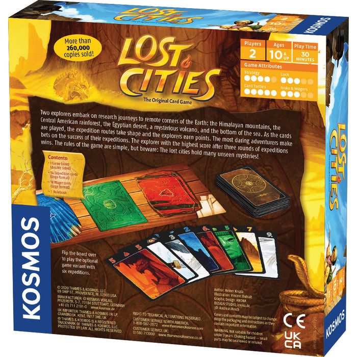 Lost Cities - Card Game - With 6th Expedition Games Thames & Kosmos