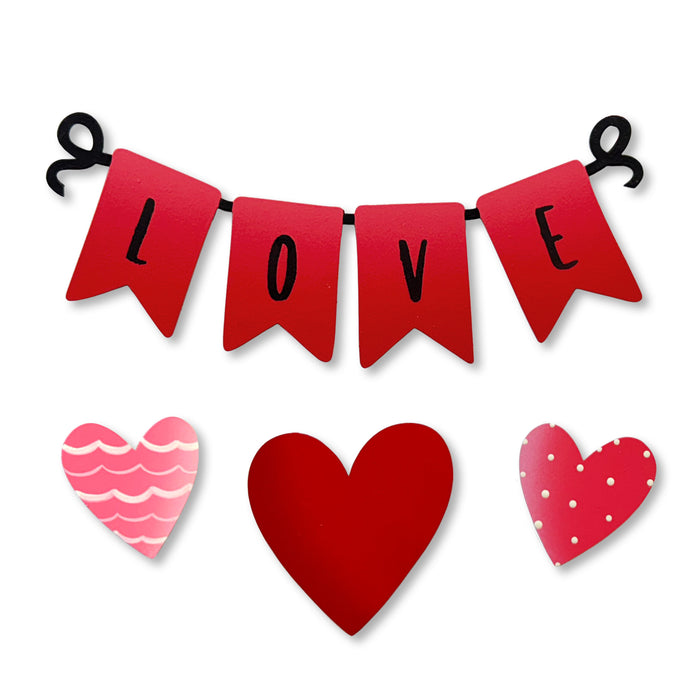 Love Wreath Kit Magnets S/4