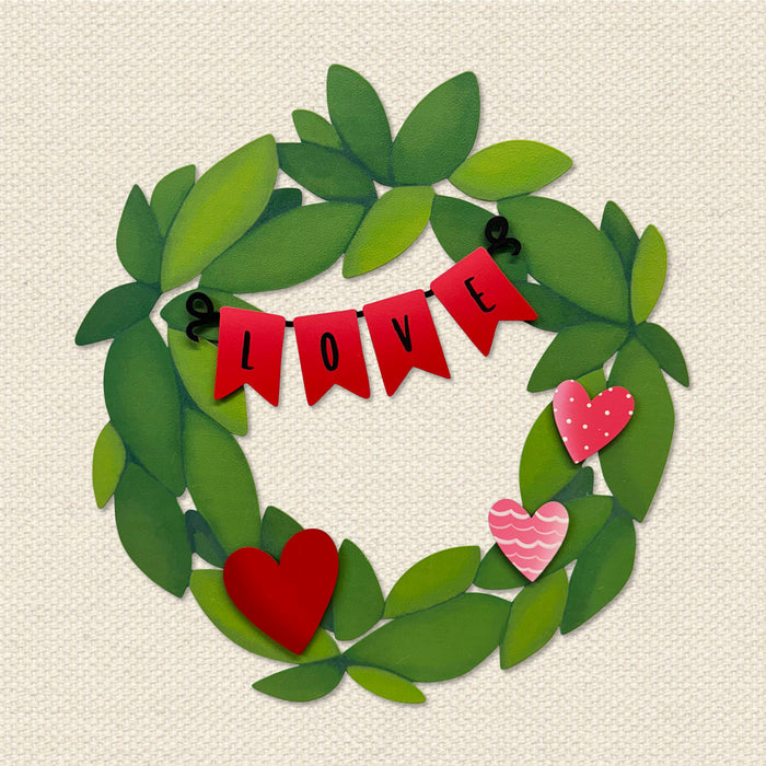 Love Wreath Kit Magnets S/4