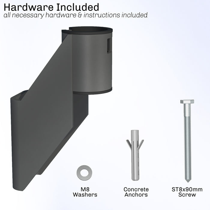 Low profile wall mount for Starlink Gen2. Install to wood, brick, concrete or metal (hardware included)