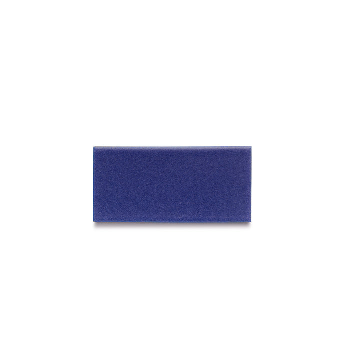 One Heath Ceramics ceramic tile glazed in Ultramarine, a vivid matte blue glaze