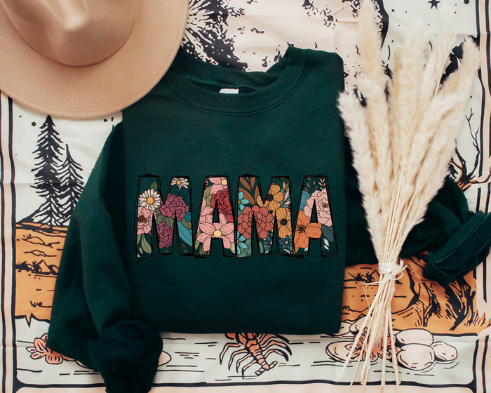 Mama Spring Floral Sweatshirt