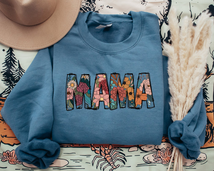 Mama Spring Floral Sweatshirt