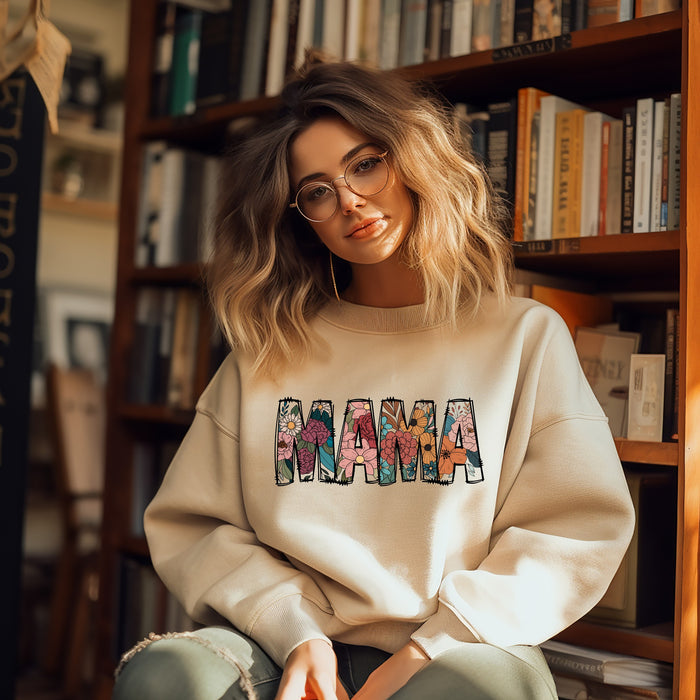 Mama Spring Floral Sweatshirt