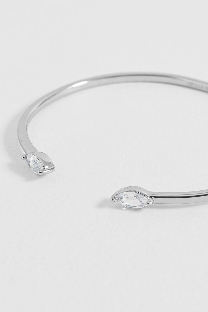 Marquise CZ Fine Open Bangle