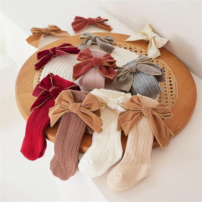 MARY Velvet Bow Socks