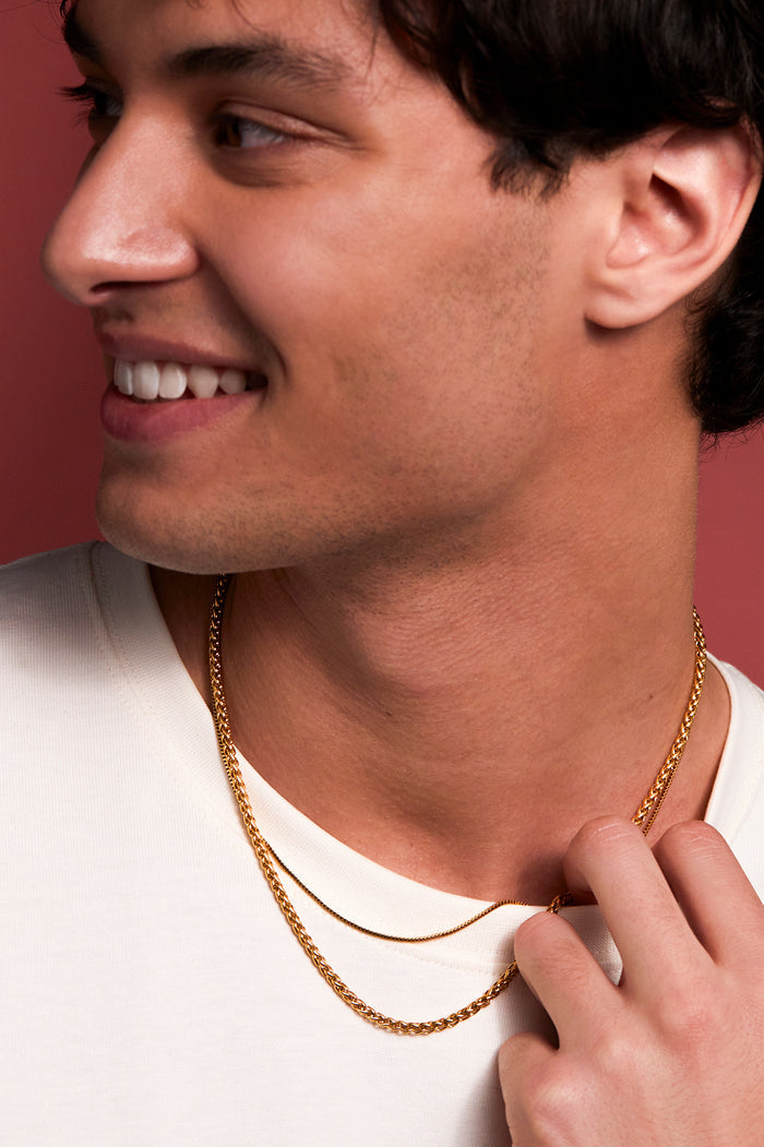 Men's Thin Box Chain Necklace