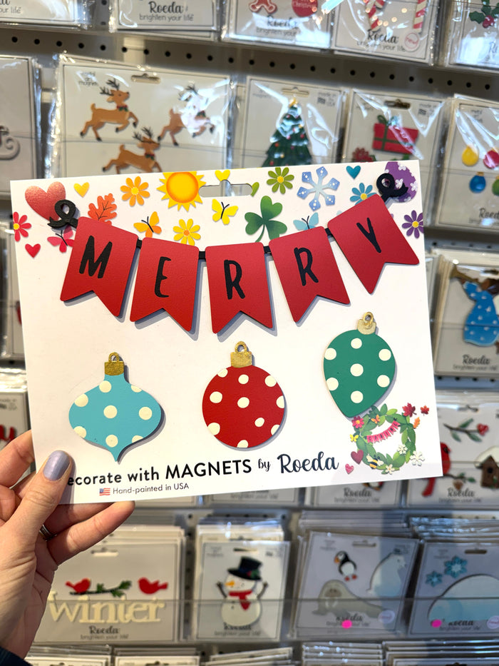 Merry Wreath Kit Magnets S/4