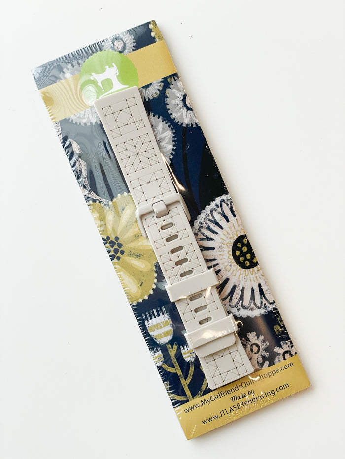 MGQS Small Exercise Watch Band - Quilt Block - Bone (Fitbit)
