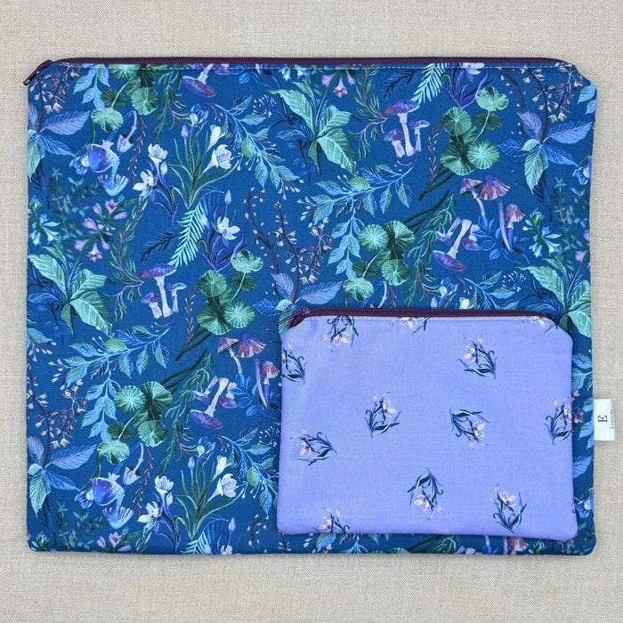 Midnight Forage - Project Bag with Coordinating Notions Pouch