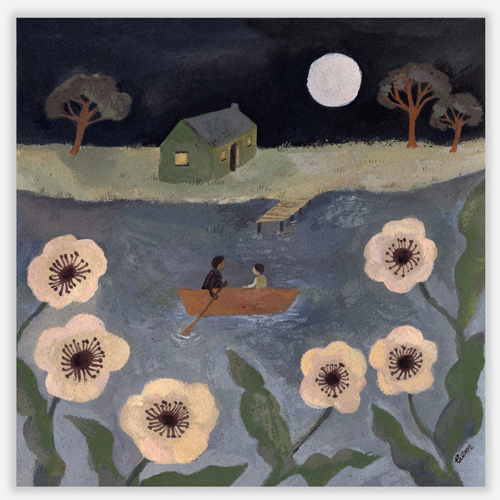 Moonlight Lake 20x20 print