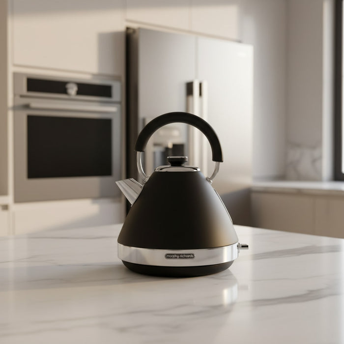 Morphy Richards Venture 1.5L Black Pyramid Kettle | 100131