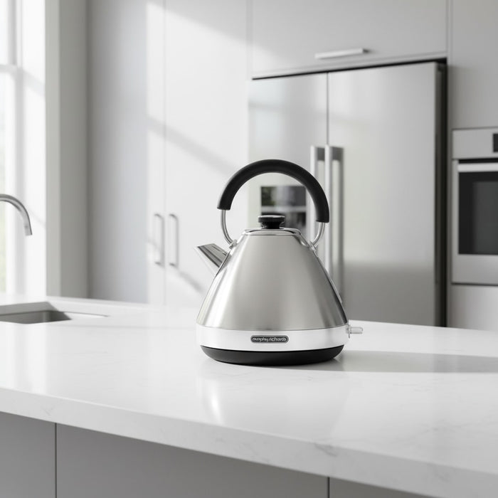 Morphy Richards Venture 1.5L Silver Pyramid Kettle | 100130