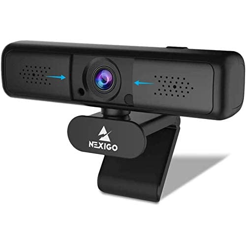 2K webcam with flexible clip, privacy cover on both sides of the lens.