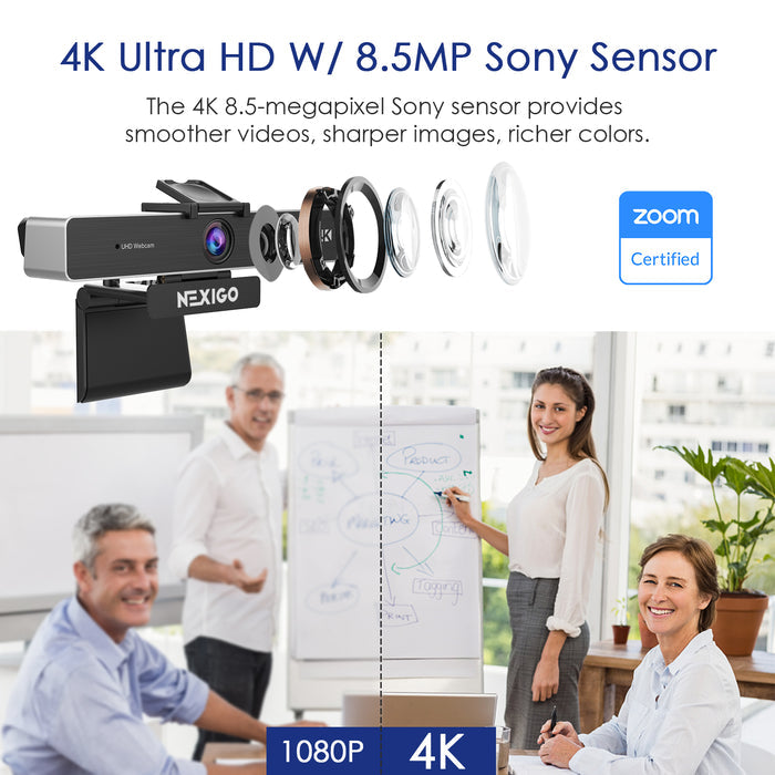 Compared to other 1080p webcams, NexiGo 4K 8.5MP webcam delivers sharp and clear images