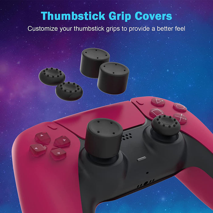 The product comes with 2 sets of Thumbstick Grip Covers of different heights for a better feel