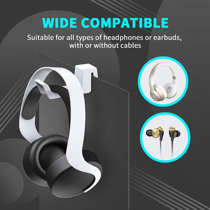 The included hook is compatible with all types of headphones.