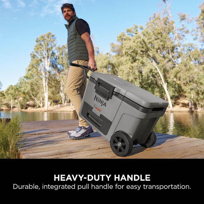 Ninja FB245UKGY FrostVault 45QT 42L Wheeled Cooler with Dry Zone Slate Grey Grey