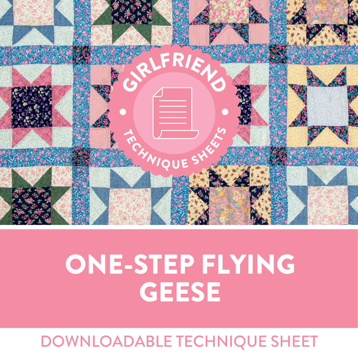 One-Step Flying Geese Technique Sheet (Downloadable)