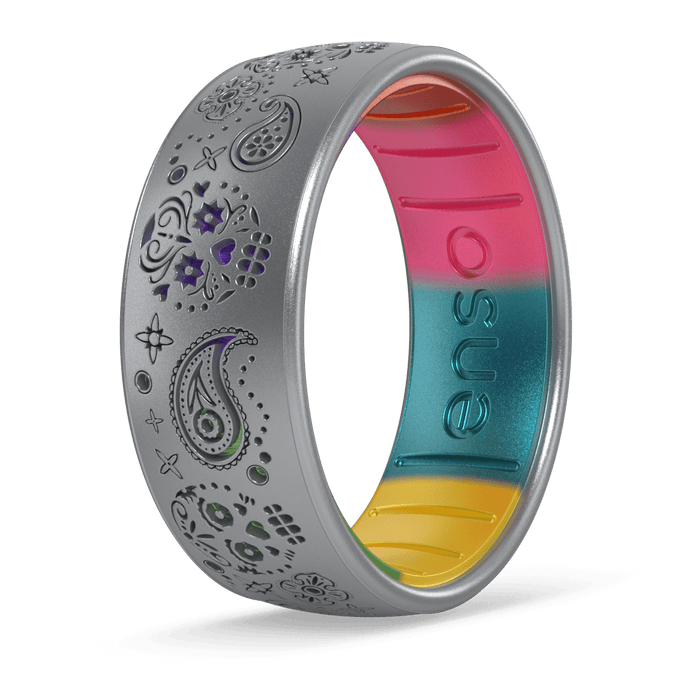 Etched Silicone Ring - Paisley Sugar