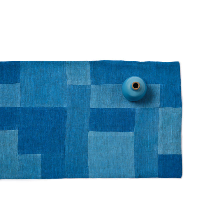 Cathy Callahan Patchwork Runner in Cyan