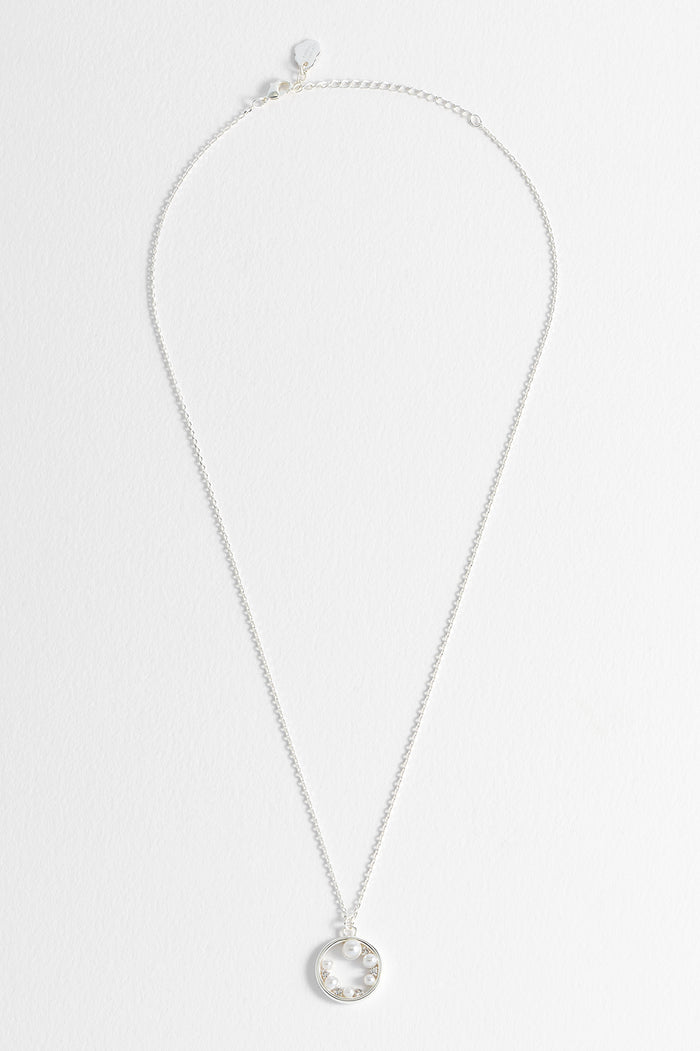 Pearl CZ Cut-Out Pendant