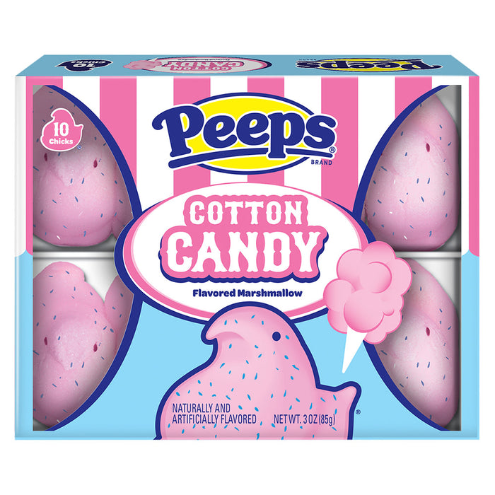 Peeps Cotton Candy Chicks Candy 10 Piece Box - 36 Count