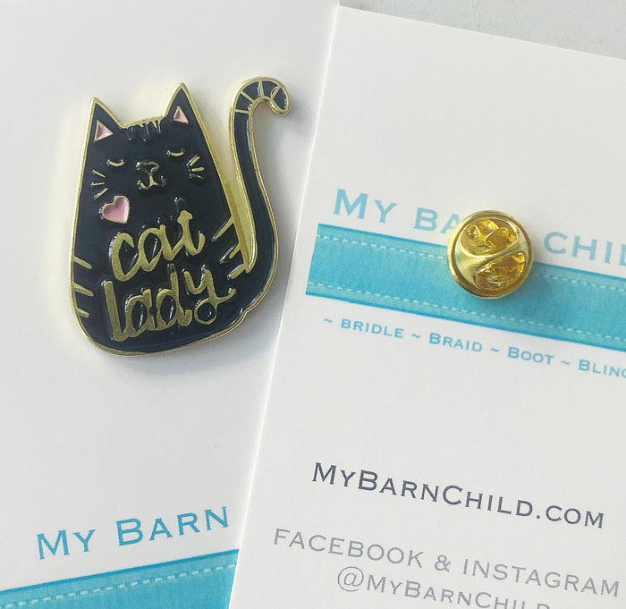 💐 Pin: Cat Lady - Black