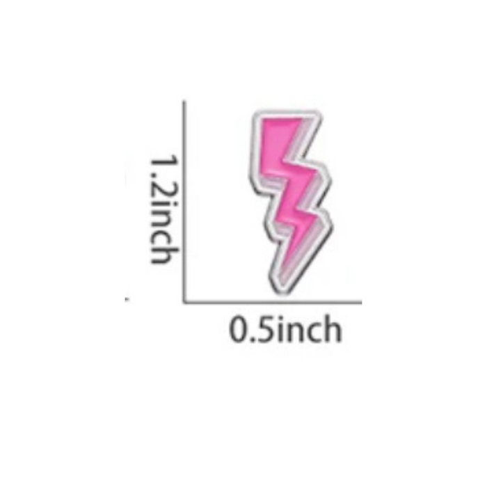 Pin Set: Lightning Bolts Pink • NEW